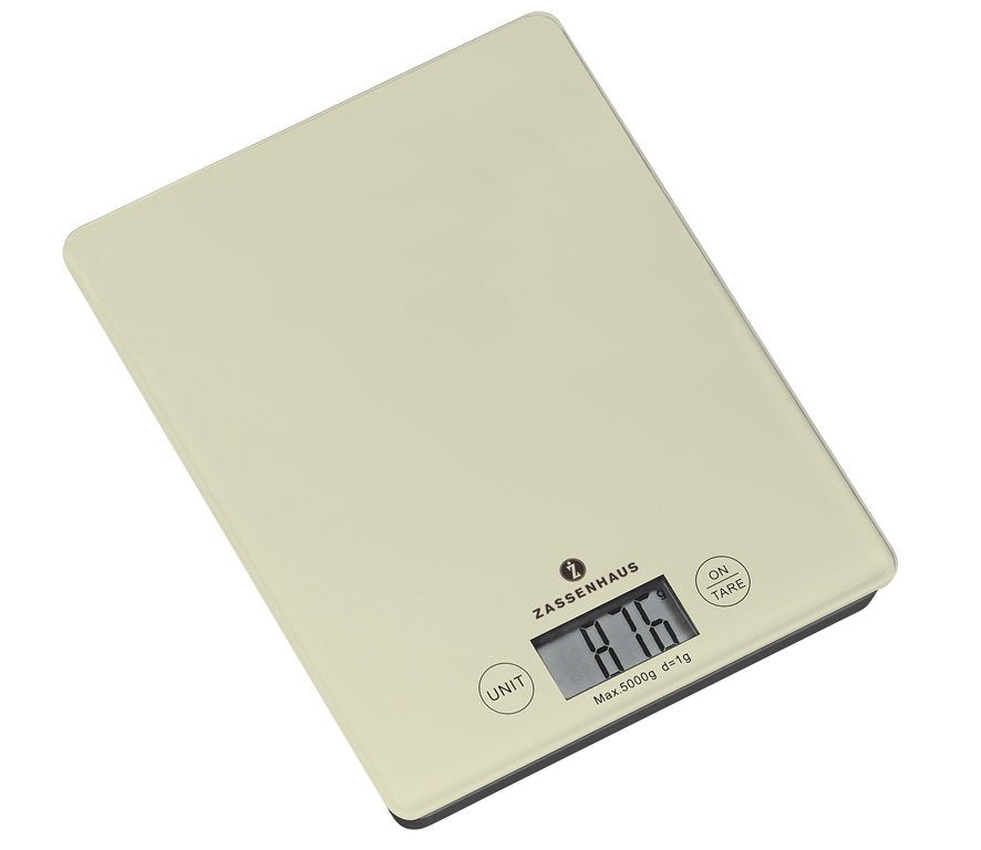 Báscula Zassenhaus Balance Blanco Encimera Rectángulo  Electrónica De Cocina