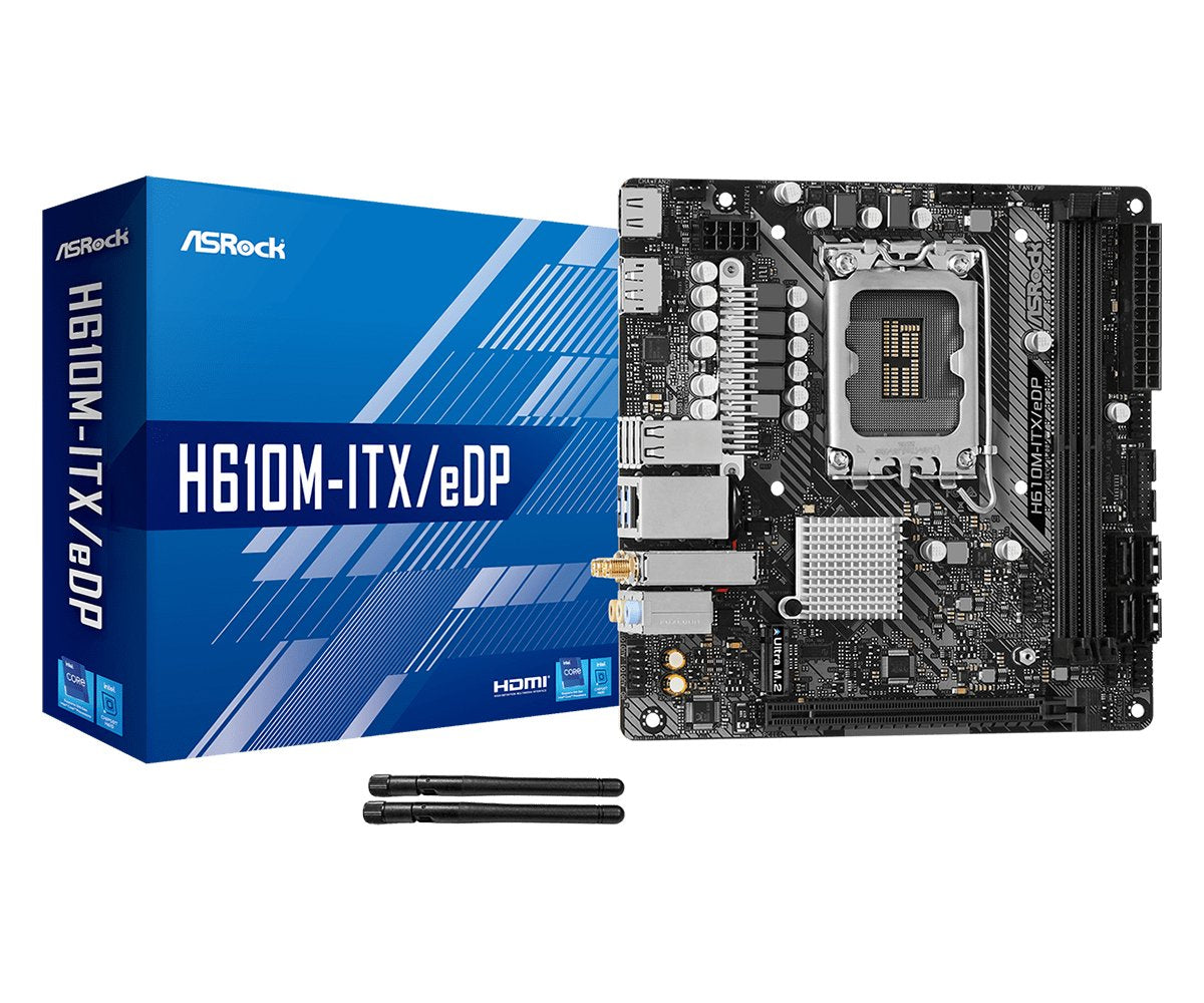 Placa Base Asrock H610m-Itx/Edp, Intel H610 Socket 1700, Ddr4