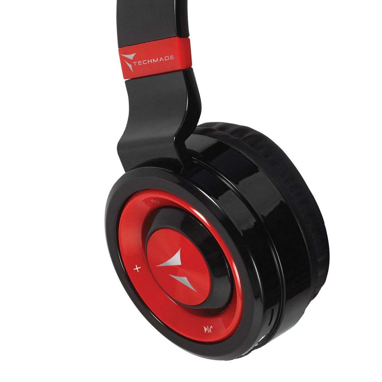 Techmade Tm-046-Rd  Auriculares Inalámbrico Y Alámbrico Microusb Bluetooth Negro, Rojo