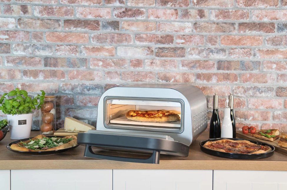 Horno De Pizza Unold Luigi (Acero Inoxidable/Negro, 1700 W, Para Pizzas De Hasta Aprox. Ø 30 Cm)  68816