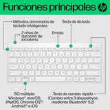 EAN 0196548516773 - HP 350 WHT Compact Multi-Device Keyboard teclado Hogar Blanco imagen 8