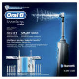 Centro Dental Braun Oc 601 (Oxyjet + Smart 50000) Incluye Mango Cepillo Electro + Oxyjet Irrigador + 4 Cabezales Oxyjet + 6 Cabezales Recambio