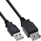 Inline® Usb 2.0 Cable De Extensión Type A Macho / Female, Negro, 0.5m