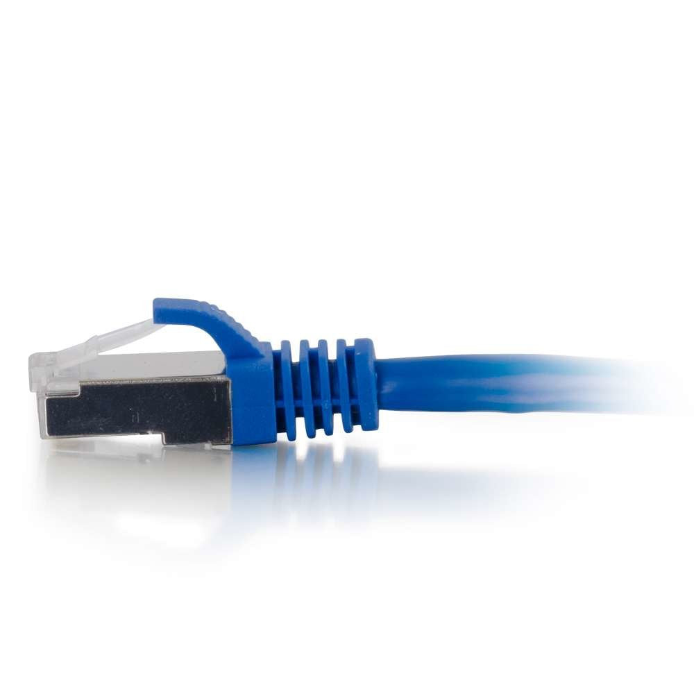 C2g Cat6a Booted Shielded (Stp) Network Patch Cable Cable De Interconexión Rj-45 (M) A Rj-45 (M) 20 M Stp Cat 6a Moldeado Sin Enganches Trenzado Azul