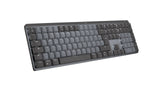 Teclado Alemán Logitech Mx Mechanical Rf Wireless + Bluetooth Qwertz Grafito, Gris