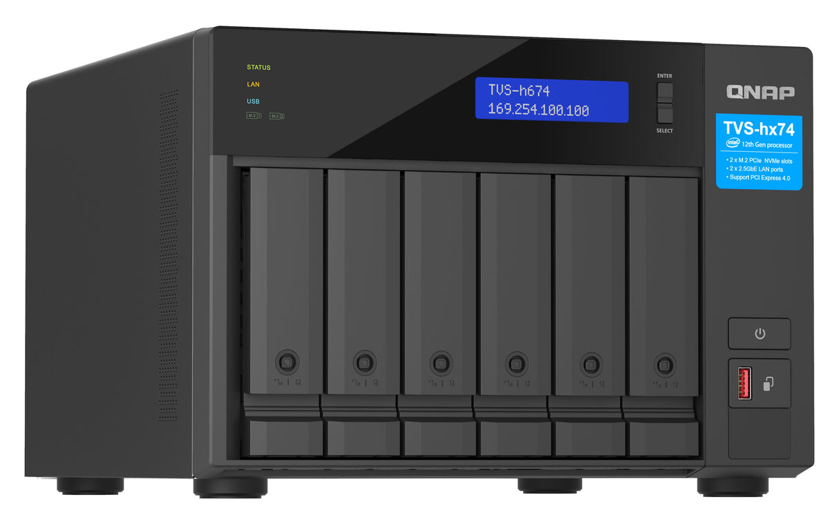 EAN 4711103082386 - QNAP TVS-H674 NAS Torre Intel® Core™ i5 i5-12400 32 GB DDR4 0 TB QuTS hero Negro imagen 4