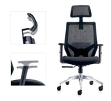 EAN 3760170880709 - Urban Factory ADJUSTABLE WORKING CHAIR Correa de seguridad Respaldo de malla imagen 4