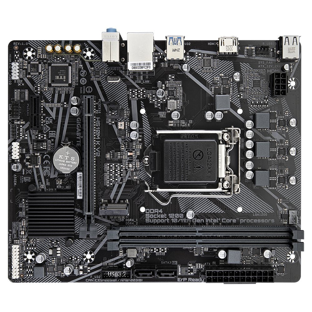 Placa Gigabyte H510m K V2 Intel1200 2ddr4 Hdmi Pcie3.0 2sata3 Usb3.2 Matx