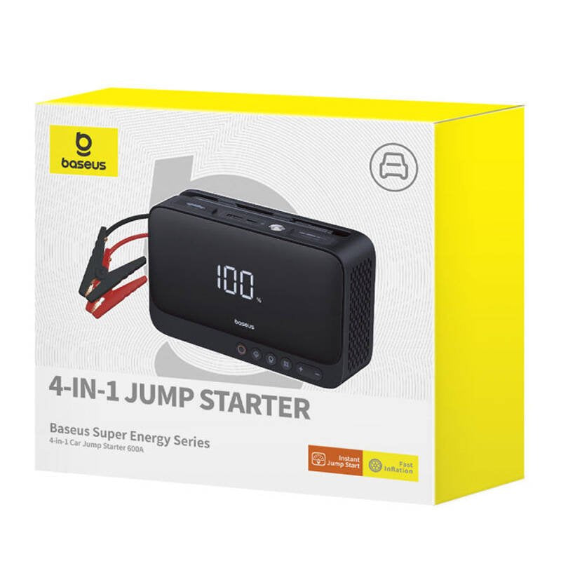 Baseus Super Energy Car Jump Starter, 600a Negro