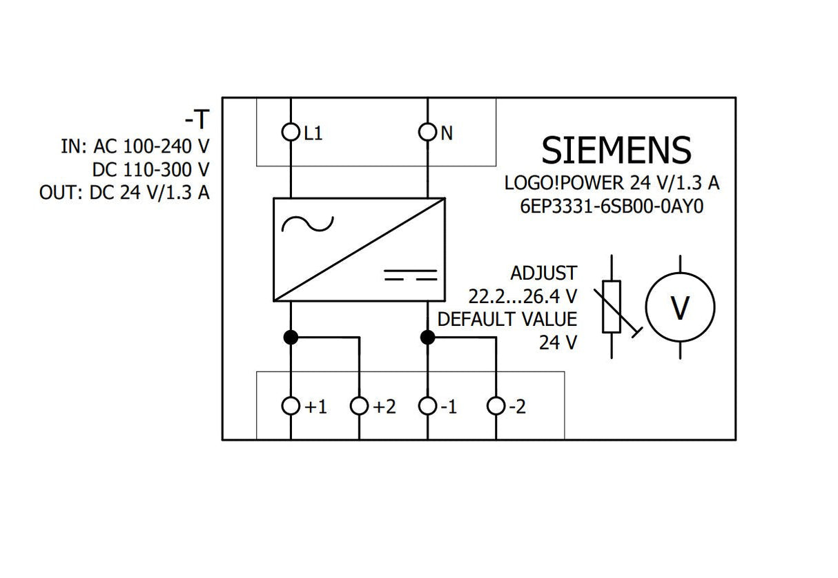 Siemens 6ep33316sb000ay0 Logo!Power 24v 1,3a Geregelte Stromversorgung