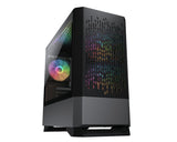 Caja Pc Cougar Mg140 Air Rgb Black Cristal Templado