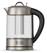 EAN 8432406580114 - Black & Decker BXKE2205E tetera eléctrica 1,7 L 2200 W Negro, Acero inoxidable, Transparente imagen 1