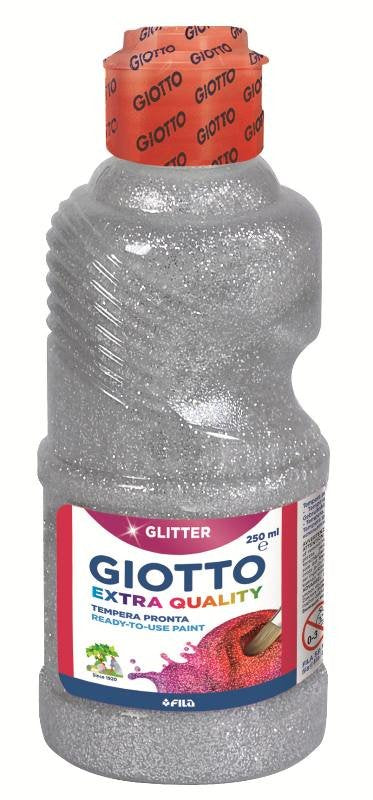 Giotto Témpera Glitter Plata Botella 250 Ml