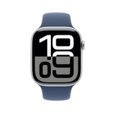 Apple Watch Series 10 Gps 46mm Silver Aluminium Case With Denim Sport Band - M/L