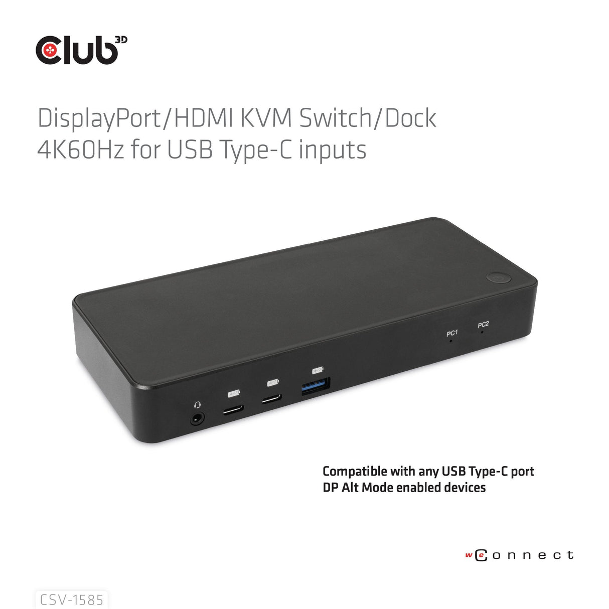 EAN 8719214472870 - CLUB3D CSV-1585 interruptor KVM Negro imagen 3