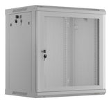 Lanberg Wall Mount Cabinet 19" 12u 600x450 Mesh Doora Grey Flat Pack