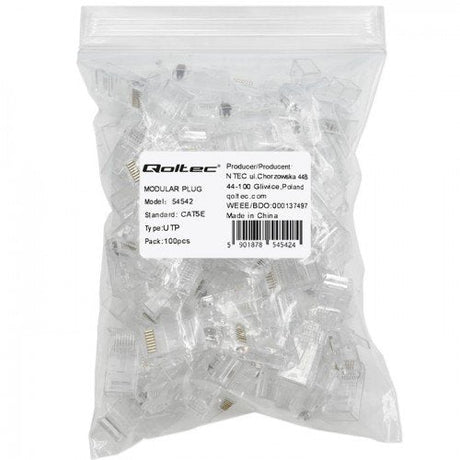 EAN 5901878545424 - Qoltec 54542 conector RJ45 Transparente imagen 2