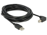 Cable Delock  Usb 2.0 Typ-A Stecker > Usb 2.0 Typ-B Stecker Gewinkelt 5m Schwarz