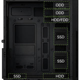 Caja Pc Atx Semitorre Coolbox A780 Gpu Max. 310mm Usb-C Color Negro