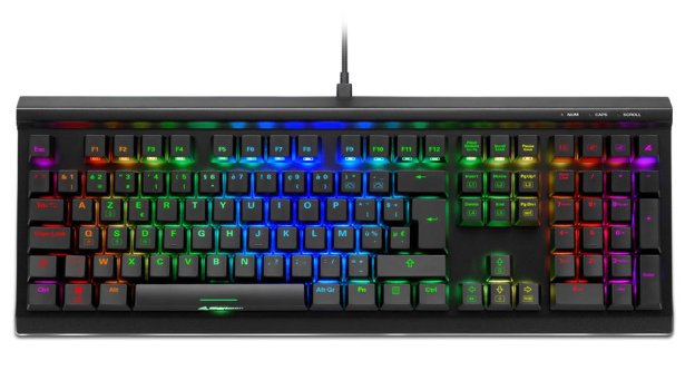 Sharkoon Skiller Sgk40, Teclado Para Juegos Negro, Diseño De, Huano Red 4044951040100