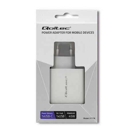 EAN 5901878517186 - Qoltec 51718 adaptador e inversor de corriente Interior 42 W Blanco imagen 2