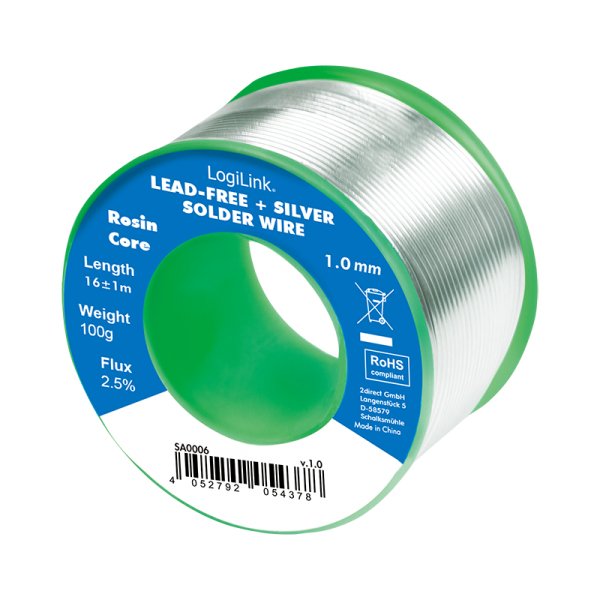Carrete De Estaño 1mm  100gr Sin Plomo + Plata Logilink