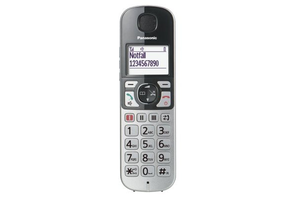 Panasonic Kx-Tge520gs, Teléfono Dect Negro, Plata