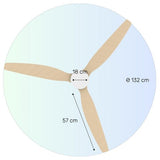 Ventilador  Pae  Techo Taurus Polar 3b 30w 132cm 3 Aspas Est9440330l