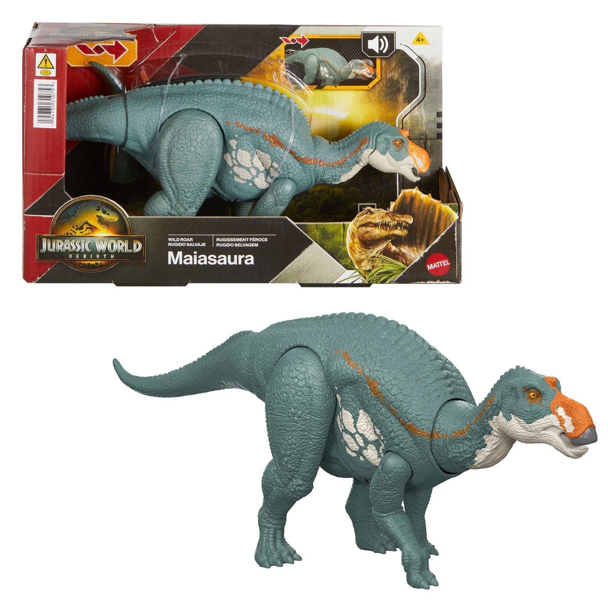 Figura Mattel Jurassic World Wild Roar Maiasaura, Personaje Jgc82