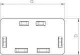 Obo Wdk He100230rw Endstck 100x230mm Pvc Reinwei Ral9010 6193399