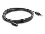 Delock Toslink Cable Mini Toslink 3,5 Mm Stecker Auf Toslink Stecker, Ø 2,2 Mm, 3 M, Schwarz