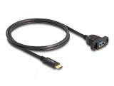 Delock Superspeed Usb 10 Gbps (Usb 3.2 Gen 2) Cable Usb Type-C Stecker Zu Usb Typ-A Buchse 1 M Zum Einbau Schwarz
