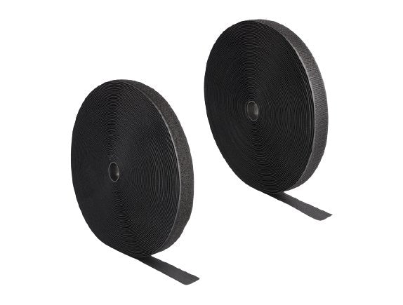 Delock 20853 Cinta De Gancho Y Bucle De Alta Resistencia La 25 M X An 25 Mm Negra