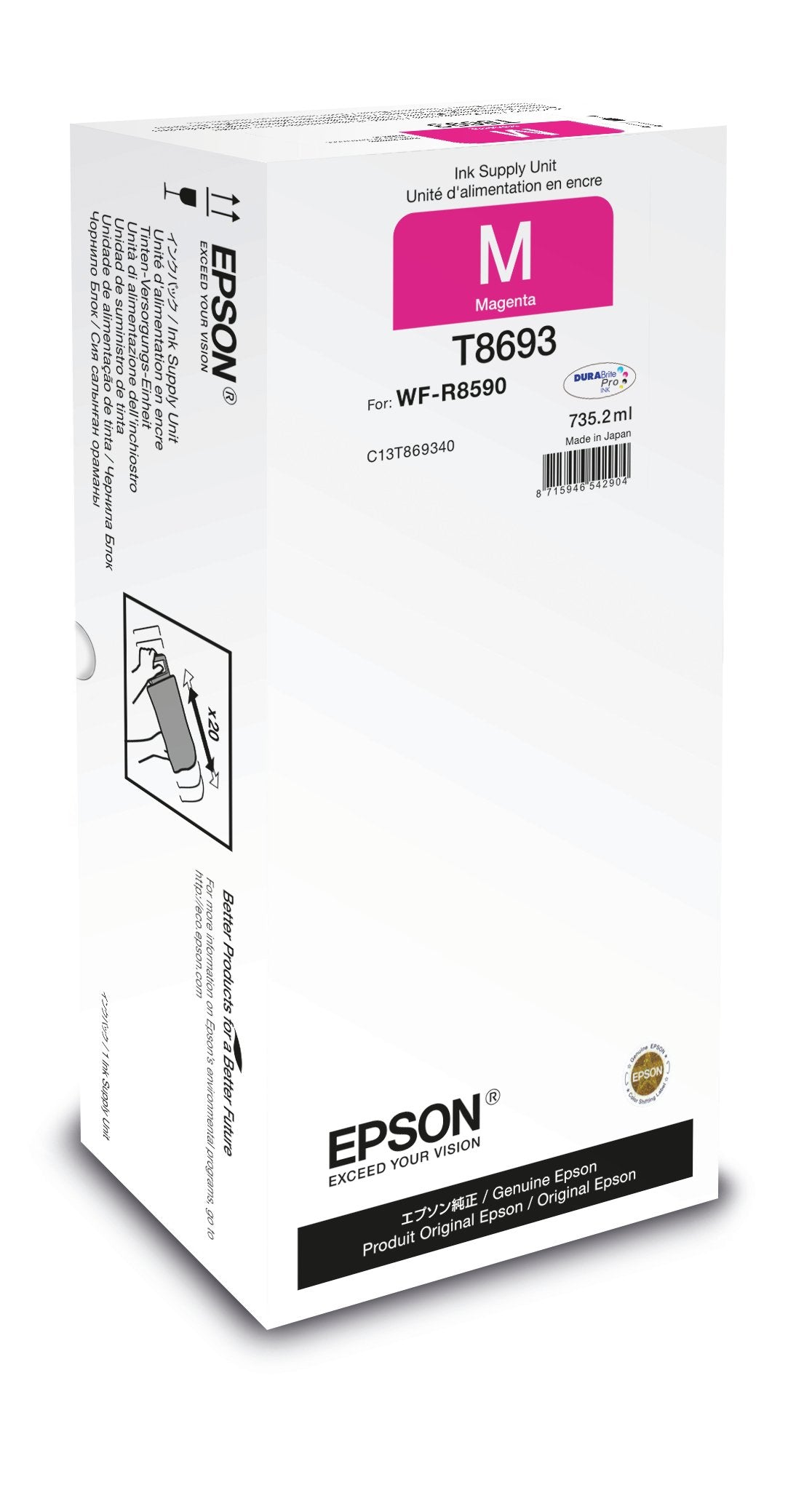Tinta Epson Unidad De Suministro De T8693 Magenta Xxl