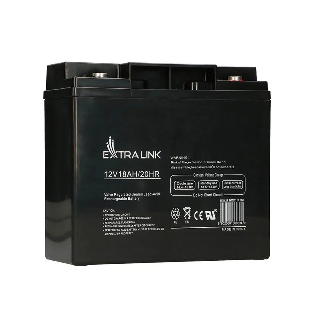 Extralink Akumulator Battery Accumulator Agm 12v 18ah - Batterie - 18.000 Mah Sealed Lead Acid (Vrla) 13,5 V