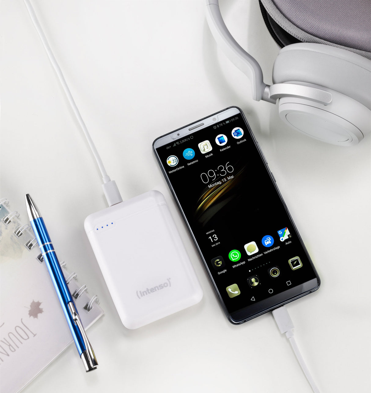 Intenso 7313530  Powerbank 10.000 Mah Blanco Slim