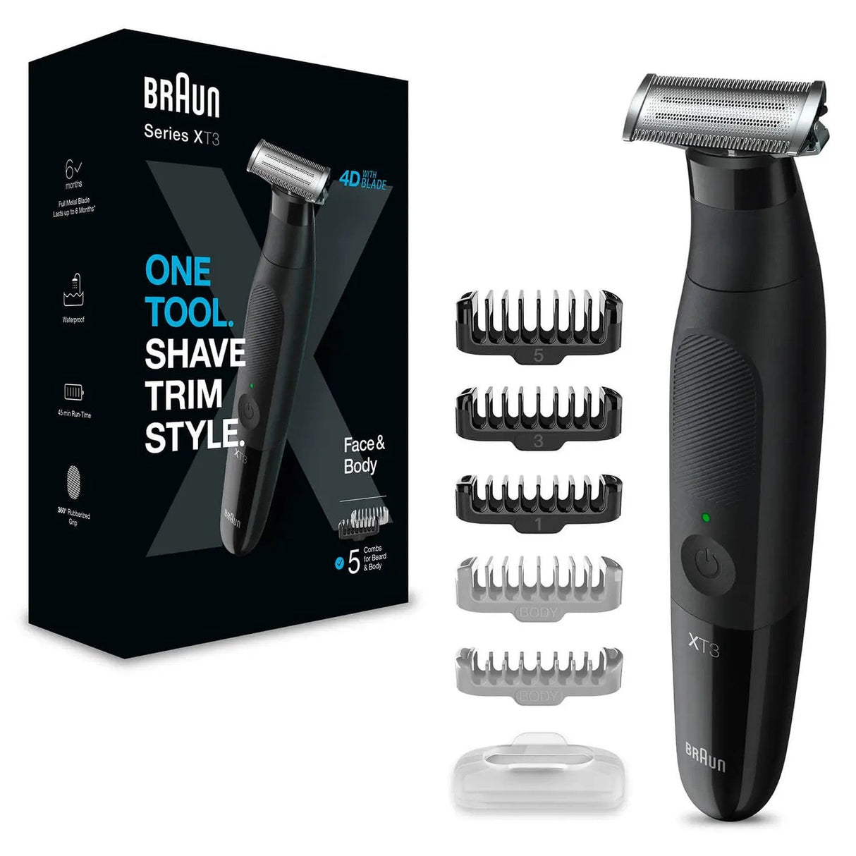 Recortadora De Barba  Braun Series Xt3 - Xt3200 Face + Body, Bartschneider Xt3200