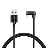 Cable De  3,0m Usb 2.0 0,48 Gbps  Pd60w Usb C Macho A Usb-A Macho Negro Conector C 180º