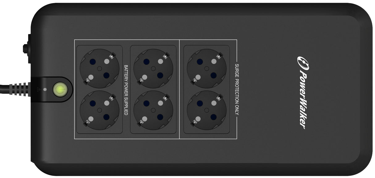 Powerwalker Vfd 800 Apfc En Espera (Fuera De Línea) O Standby (Offline) 0,8 Kva 420 W 6 Salidas Ac