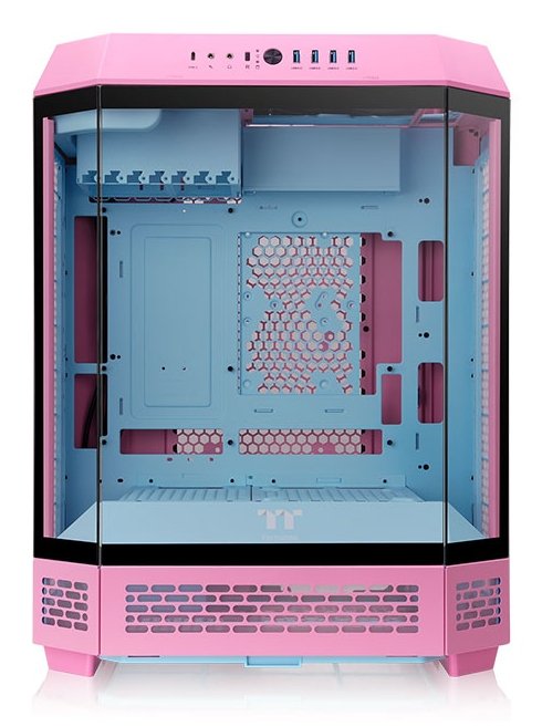 Cajas  Pc Thermaltake Ca-1z1-00mawn-00, Rosa Neón