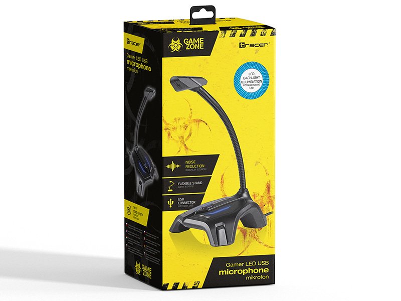 Micrófono Tracer Gamezone Gamer Led Usb Tramic46620