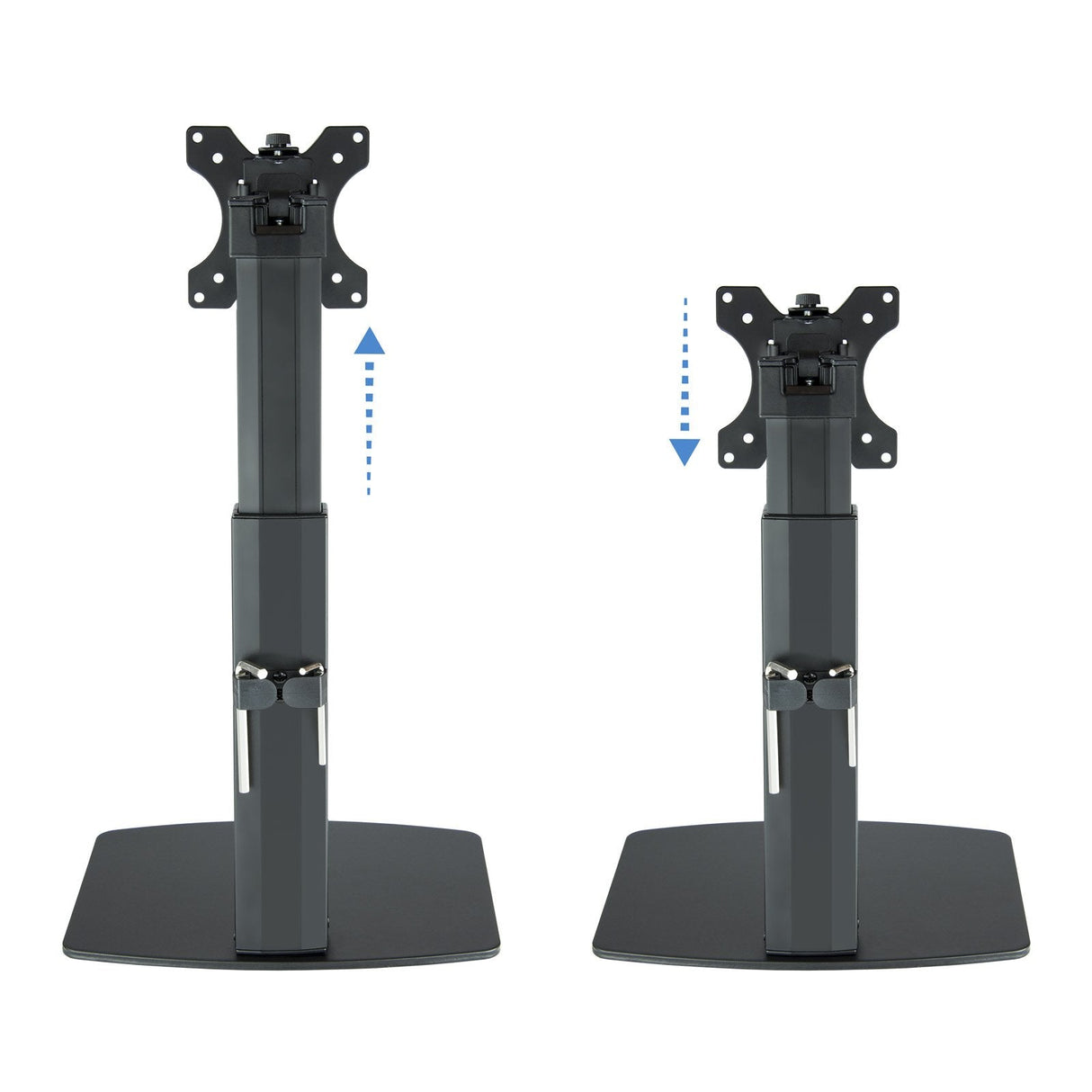Tooq Soporte De Mesa Para Monitor De 17"-32" - Regulacion De Altura Por Piston De Gas - Gestion De Cables - Peso Max