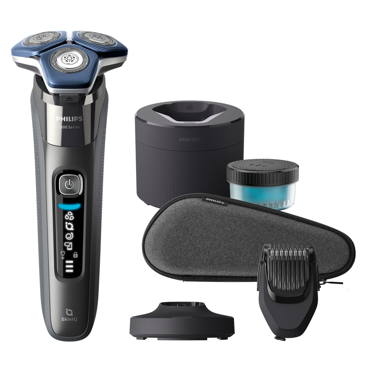 EAN 8720689008211 - Philips SHAVER Series 7000 S7887/58 afeitadora Máquina de afeitar de rotación Recortadora Cromo imagen 1