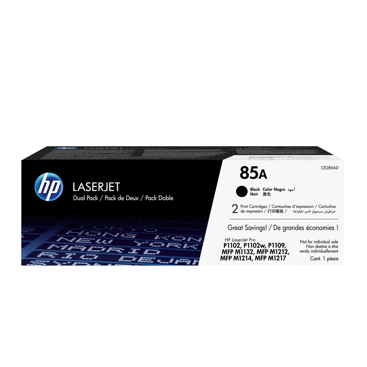 EAN 0886111730520 - HP 85A 2-pack Black Original LaserJet Toner Cartridges cartucho de tóner 2 pieza(s) imagen 1