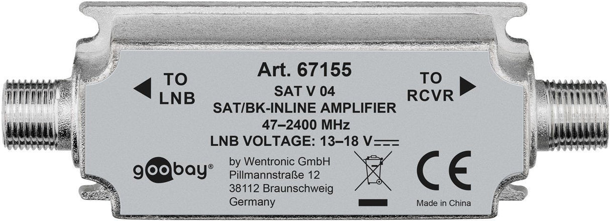 Sat-Inline Amplifier, 47-2400mhz, 20db - Sat Inline Amplifie