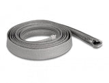 Delock Funda Trenzada Con Cremallera Resistente Al Calor 2 M X 20 Mm Gris