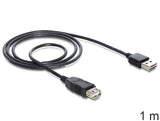Delock Cable Easy-Usb 2.0 Tipo-A -> Alargo M/M 1m Negro