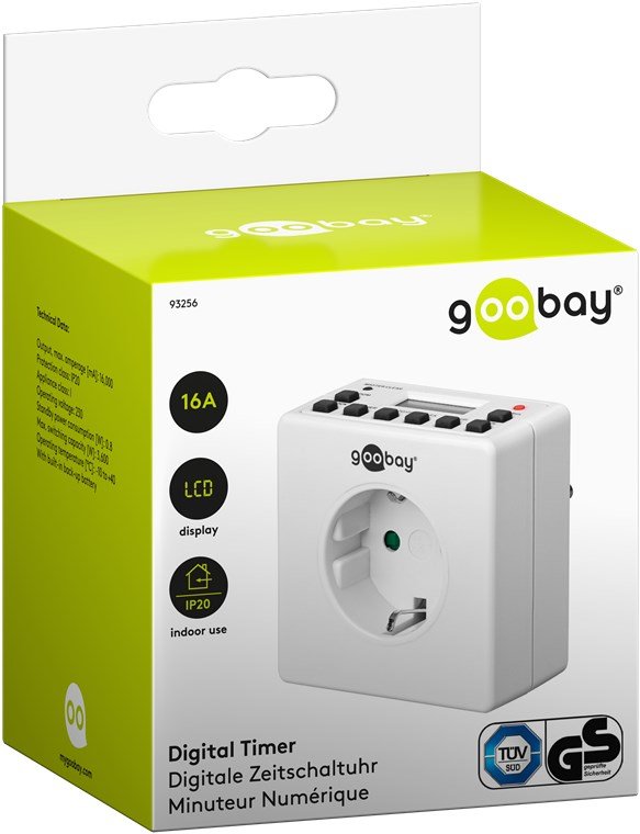 Temporizador Digital Goobay Blanco 93256