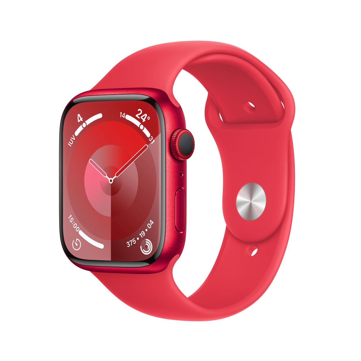 Apple Watch Series 9 Gps 45mm Cellular Caja De Aluminio Rojo Correa Deportiva Rojo M L