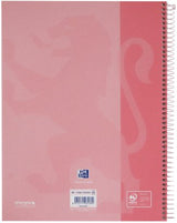 Oxford Cuaderno Europeanbook 1 School Microperforado 80 Hojas 1 Línea Tapas Extraduras Touch A4+ Flamingo Pastel -5u-